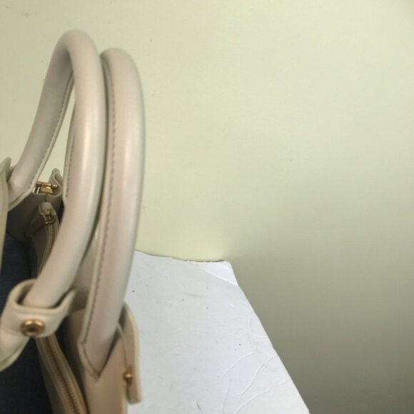 Aritzia Auxiliary Bega Leather Satchel Structured Bag Crossbody Shoulder Bag Tan - Picture 8 of 16